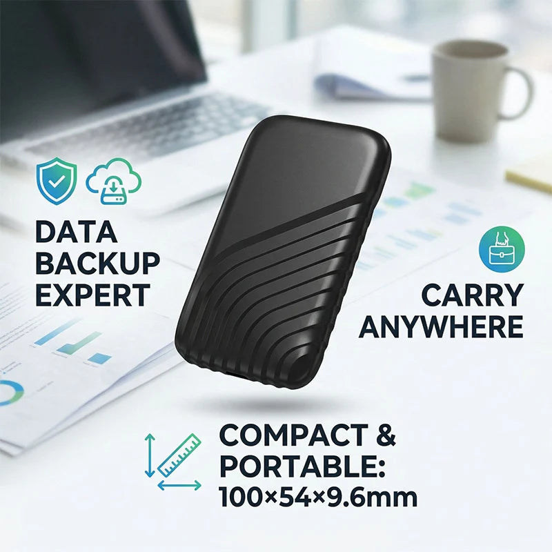 External SSD USB-C & USB 3.1 Compact Design