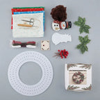 Fabric Wreath Kit 30cm No-Sew Self-Folding Felt Foam Base
