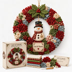 Fabric Wreath Kit 30cm No-Sew Self-Folding Felt Foam Base