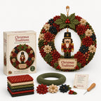 Fabric Wreath Kit 30cm No-Sew Self-Folding Felt Foam Base