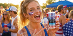 Face & Body Glitter Stick Patriotic Tri-Color Sweat-Resistant Non-Toxic