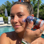 Face & Body Glitter Stick Patriotic Tri-Color Sweat-Resistant Non-Toxic