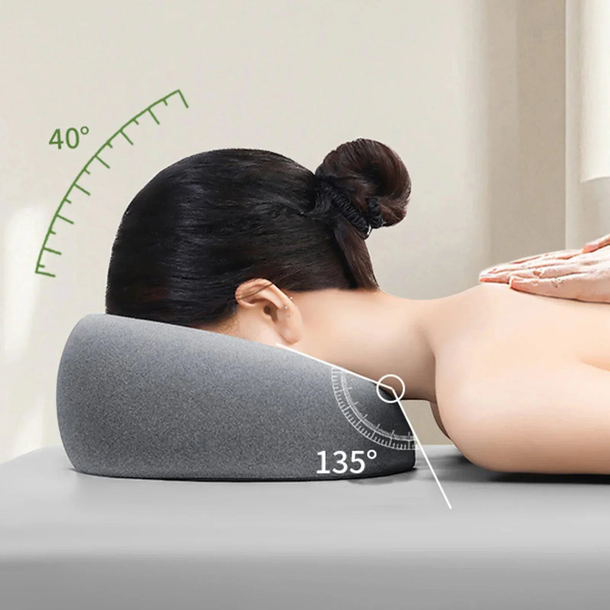 Face Pillow Memory Foam Central Cutout Removable Cover