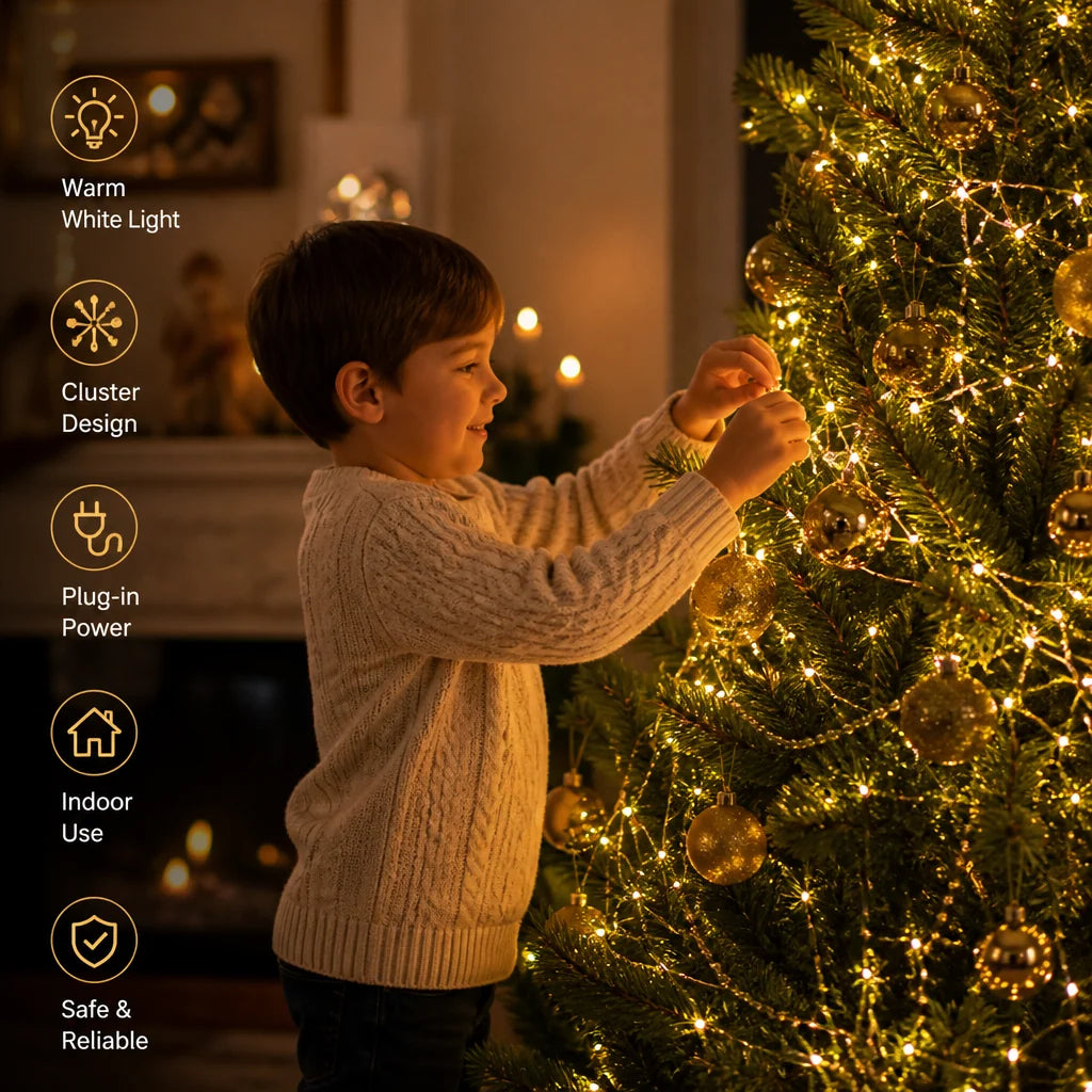 Fairy Lights Cluster LED USB-Powered Remote Control