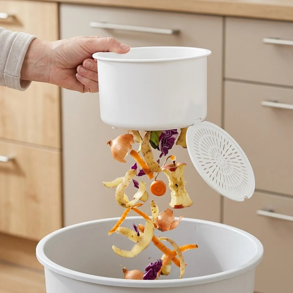 Faucet Strainer Slide-On Bracket Hands-Free Emptying Dishwasher-Safe