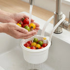 Faucet Strainer Slide-On Bracket Hands-Free Emptying Dishwasher-Safe