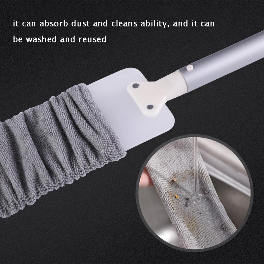 Feather Duster Telescopic Stainless Steel Handle Removable Microfiber Cover