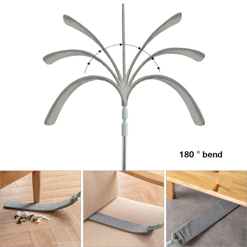 Feather Duster Telescopic Stainless Steel Handle Removable Microfiber Cover
