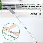 Feather Duster Telescopic Stainless Steel Handle Removable Microfiber Cover