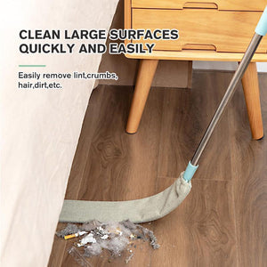 Feather Duster Telescopic Stainless Steel Handle Removable Microfiber Cover