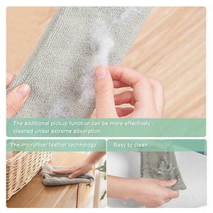 Feather Duster Telescopic Stainless Steel Handle Removable Microfiber Cover