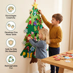 Felt Christmas Tree Removable Ornaments Reusable Decorations