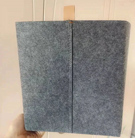 Felt Storage Box Foldable Lid & Leather Handle
