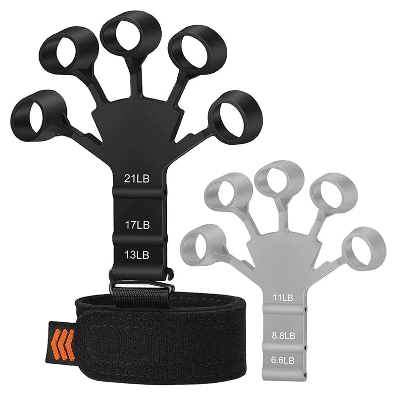 Finger Trainer 3 Resistance Levels Ergonomic Adjustable Wrist Strap