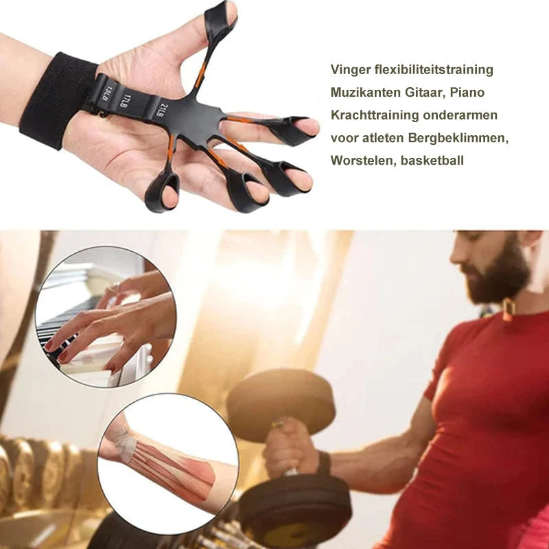 Finger Trainer 3 Resistance Levels Ergonomic Adjustable Wrist Strap