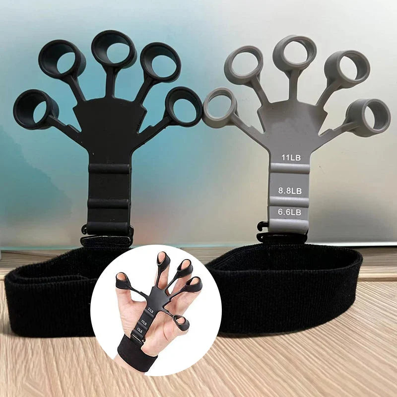 Finger Trainer 3 Resistance Levels Ergonomic Adjustable Wrist Strap