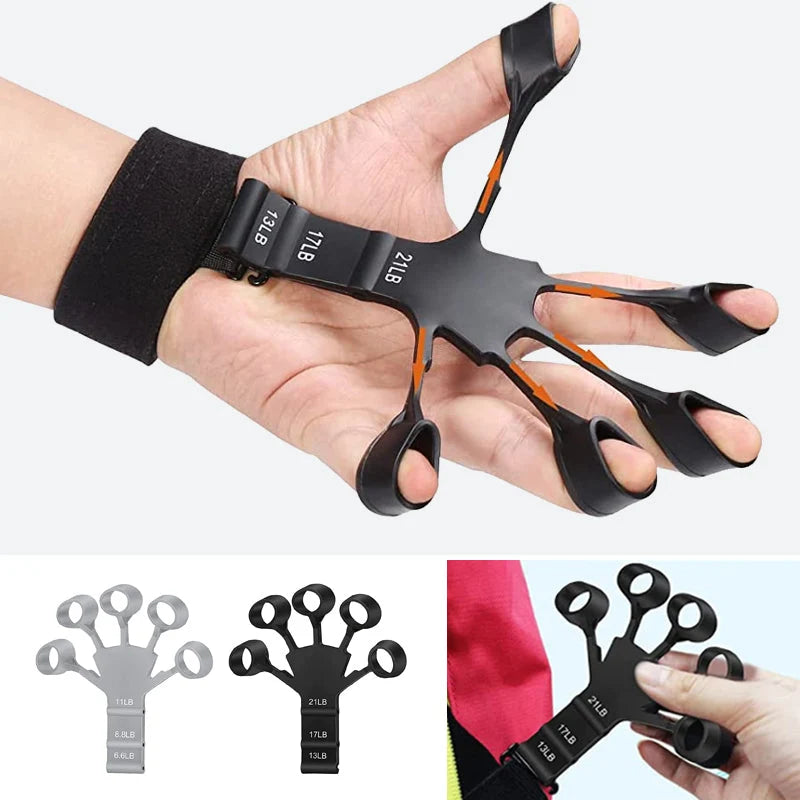 Finger Trainer 3 Resistance Levels Ergonomic Adjustable Wrist Strap