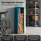Firewood Rack Galvanized Steel Weather-Resistant Adjustable Feet
