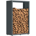 Firewood Rack Galvanized Steel Weather-Resistant Adjustable Feet