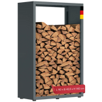 Firewood Rack Galvanized Steel Weather-Resistant Adjustable Feet