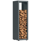 Firewood Rack Galvanized Steel Weather-Resistant Adjustable Feet
