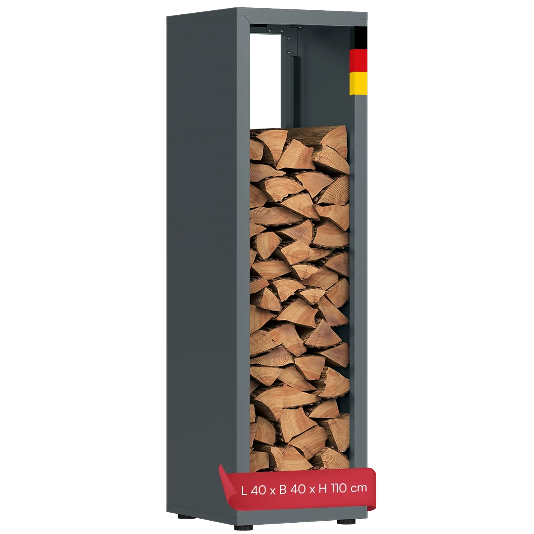 Firewood Rack Galvanized Steel Weather-Resistant Adjustable Feet