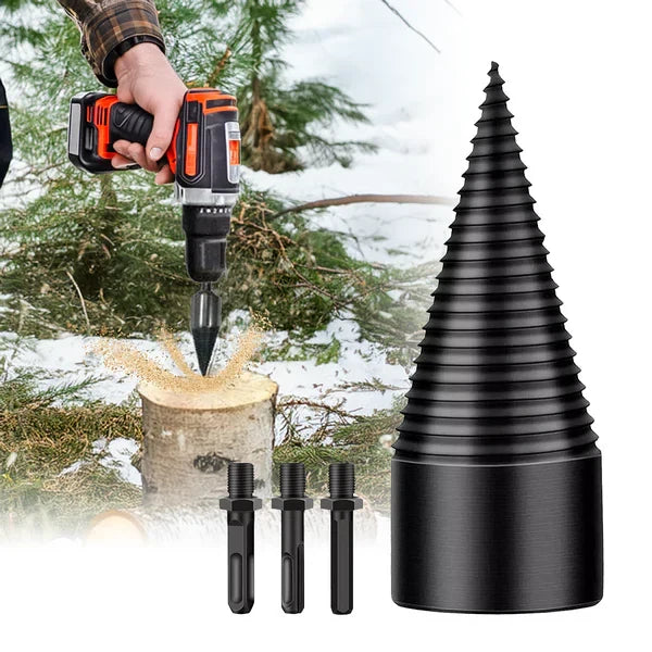 Firewood Splitter Drill Bit High-Carbon Steel Non-Slip Thread