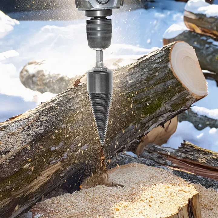Firewood Splitter Drill Bit High-Carbon Steel Non-Slip Thread