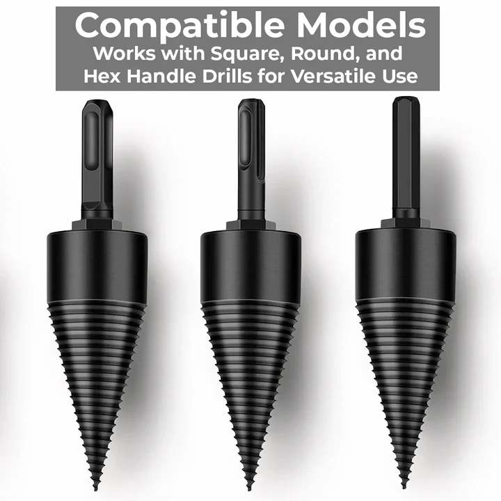 Firewood Splitter Drill Bit High-Carbon Steel Non-Slip Thread