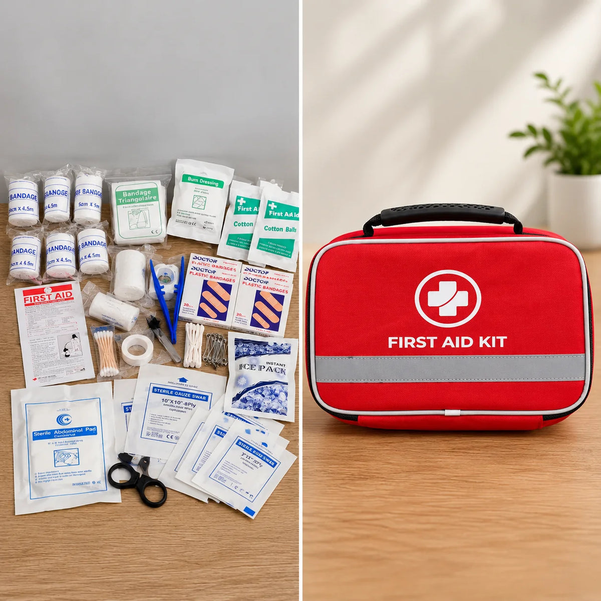 First Aid Kit 250 Piece Waterproof Oxford Bag