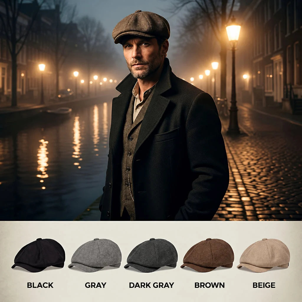 Flat Cap Cotton Newsboy Style Breathable & Retro