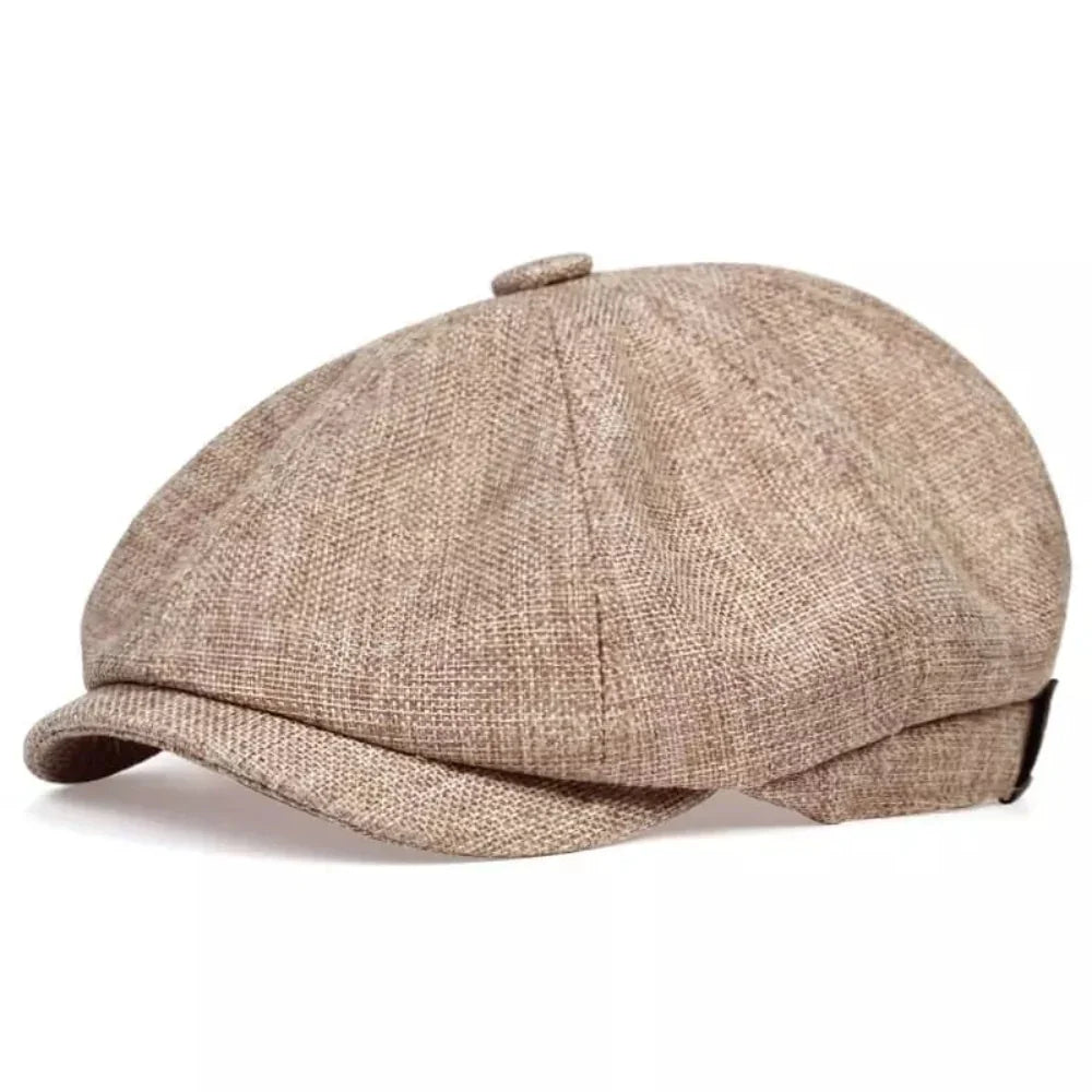 Flat Cap Cotton Newsboy Style Breathable & Retro