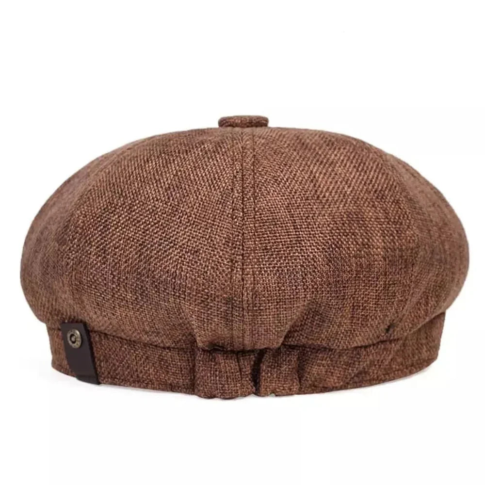 Flat Cap Cotton Newsboy Style Breathable & Retro