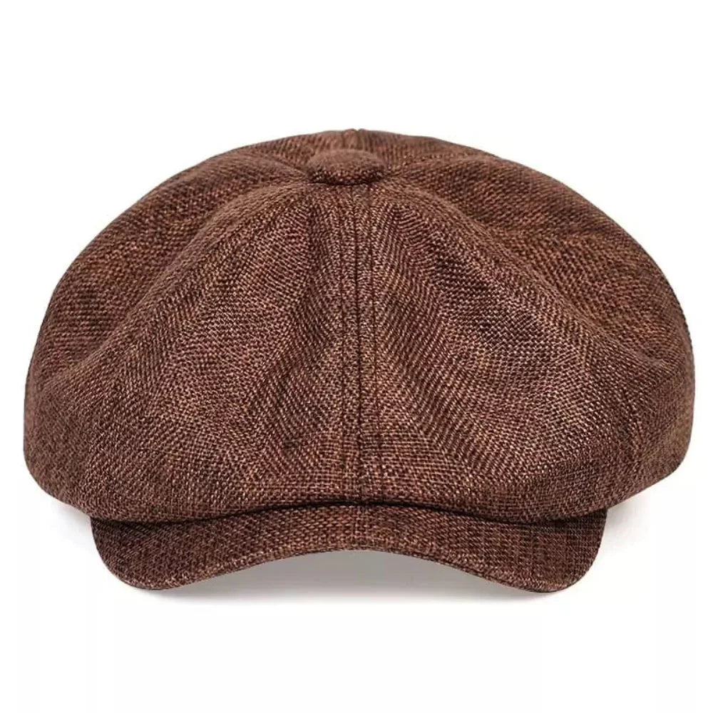 Flat Cap Cotton Newsboy Style Breathable & Retro