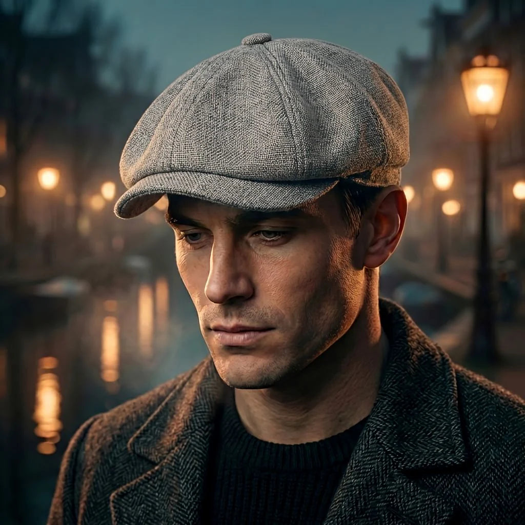 Flat Cap Cotton Newsboy Style Breathable & Retro