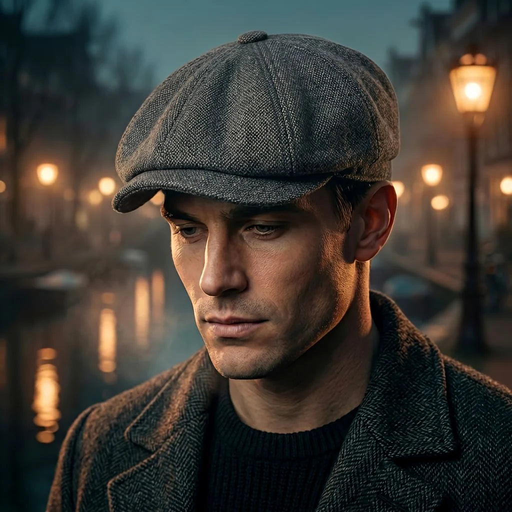 Flat Cap Cotton Newsboy Style Breathable & Retro