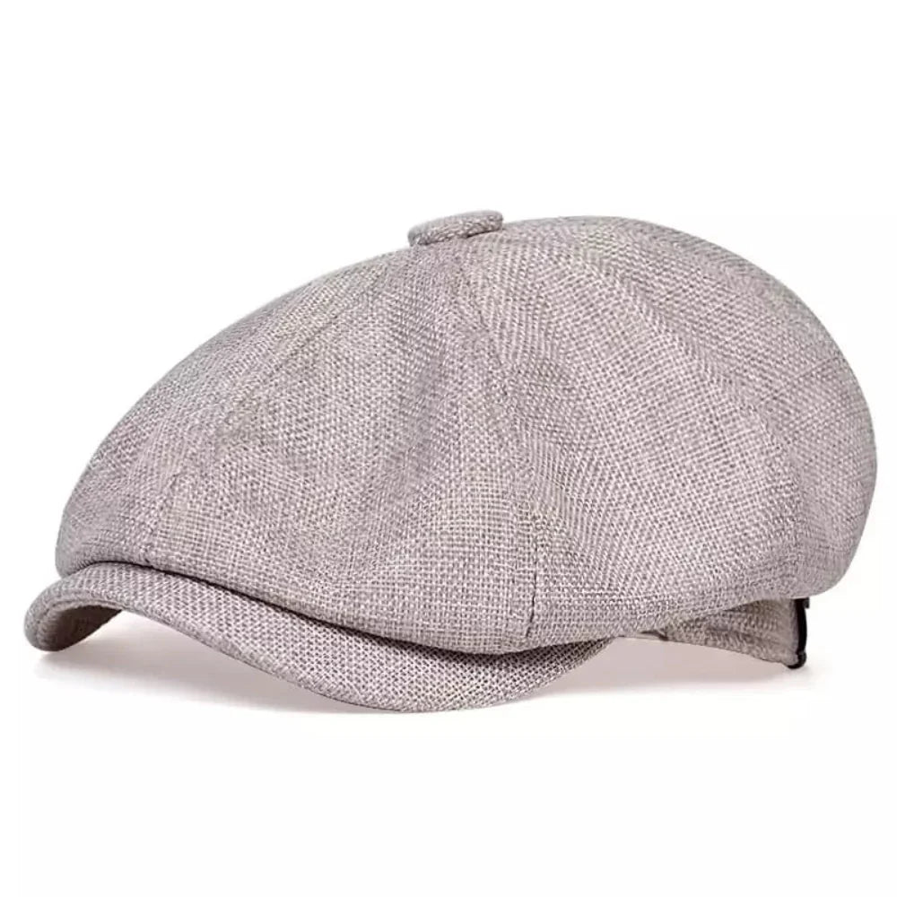 Flat Cap Cotton Newsboy Style Breathable & Retro