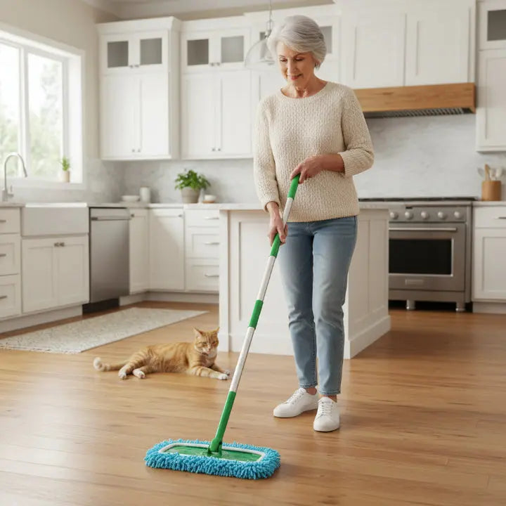 Flat Mop Pads Extra-Dense Chenille Microfiber Set of 6
