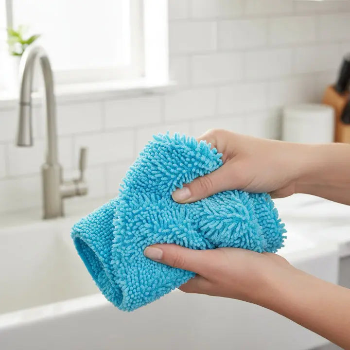 Flat Mop Pads Extra-Dense Chenille Microfiber Set of 6