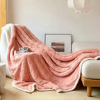 Fleece Blanket Reversible Checkered Soft Machine Washable