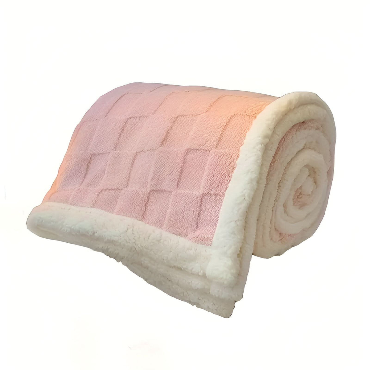 Fleece Blanket Reversible Checkered Soft Machine Washable