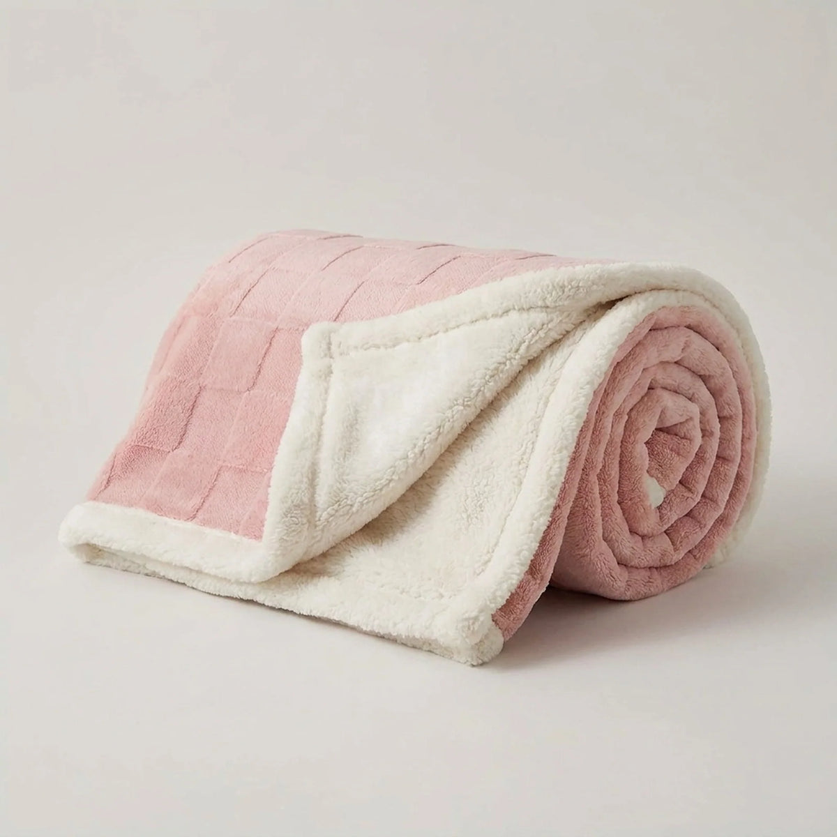 Fleece Blanket Reversible Checkered Soft Machine Washable