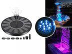 Floating Solar Fountain 4 Interchangeable Nozzles
