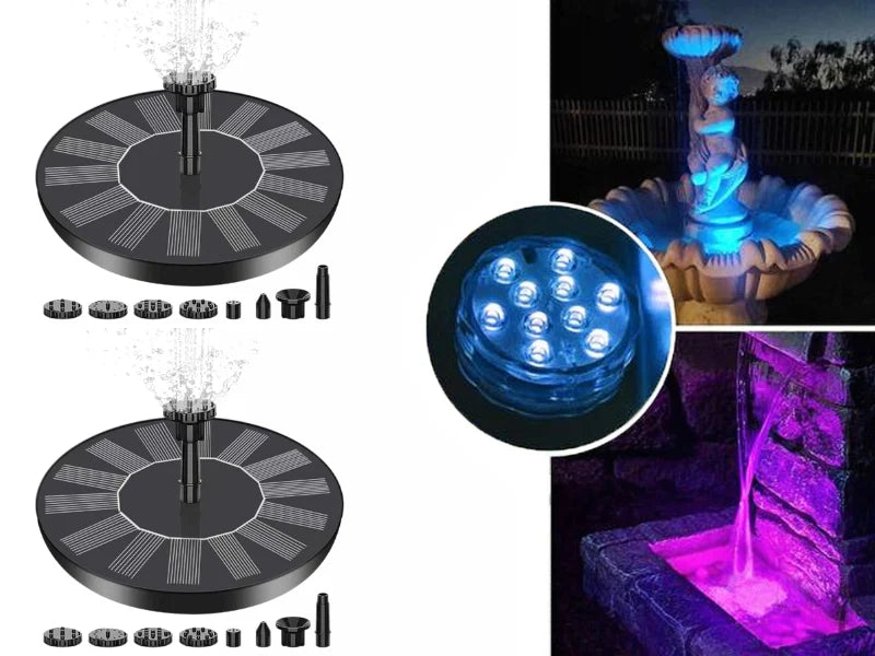 Floating Solar Fountain 4 Interchangeable Nozzles
