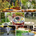 Floating Solar Fountain 4 Interchangeable Nozzles