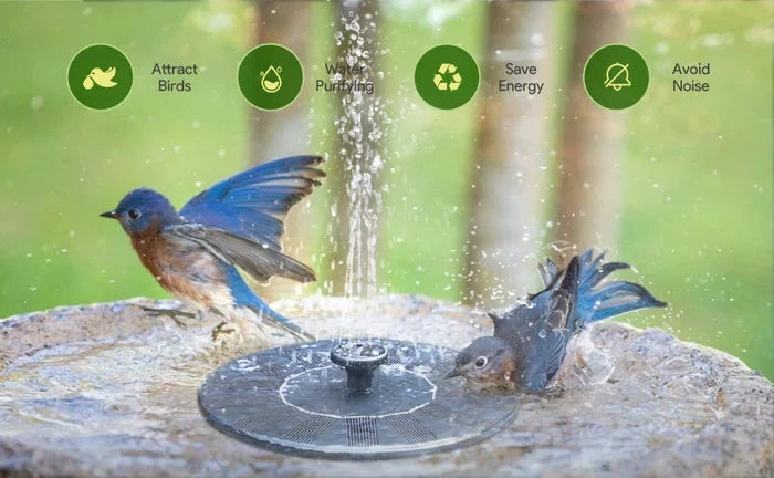 Floating Solar Fountain 4 Interchangeable Nozzles