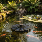 Floating Solar Fountain Cable-Free Interchangeable Nozzles