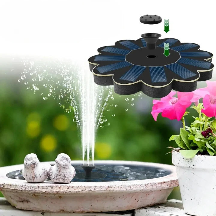 Floating Solar Fountain Cable-Free Interchangeable Nozzles
