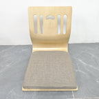 Floor Chair Birch Wood Frame Ergonomic Back Support