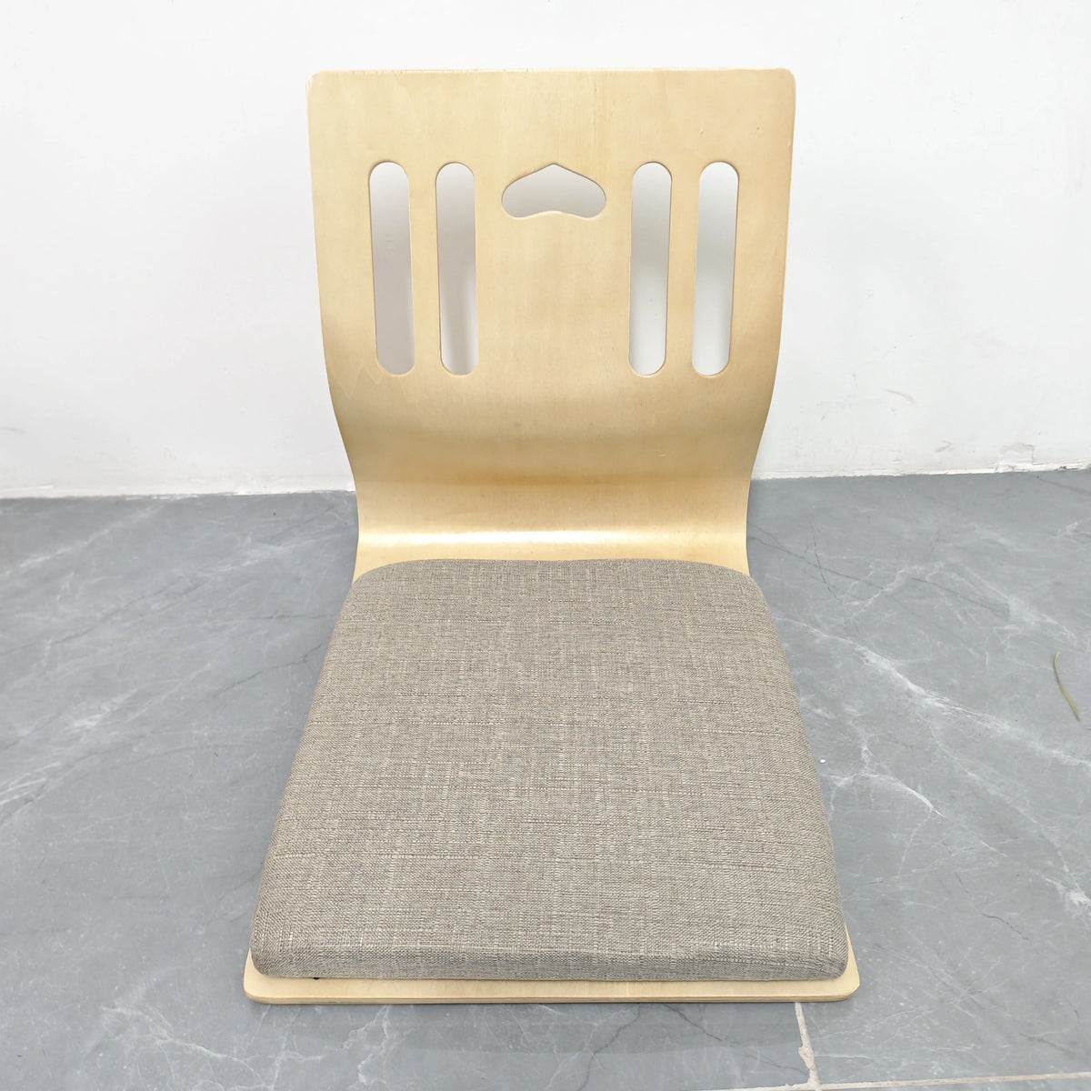 Floor Chair Birch Wood Frame Ergonomic Back Support